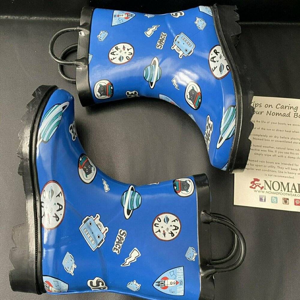 NIB Nomad Space Alien Rain Boots Kids size 12